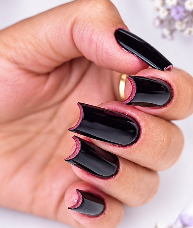 Extensii negre privite din lateral, în unghi